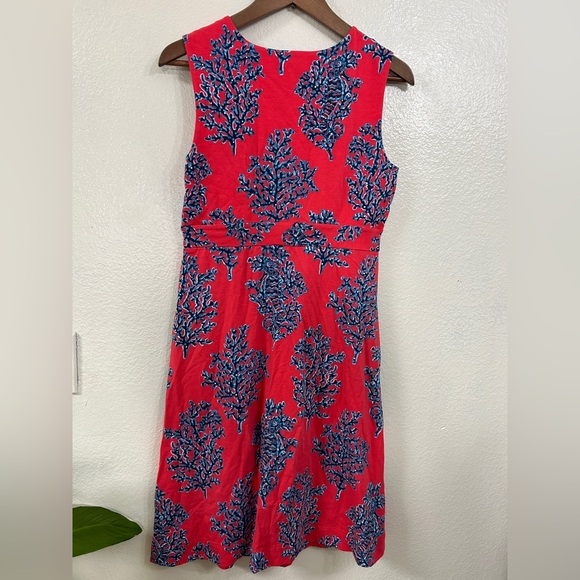 Lilly Pulitzer Jia Seashell Coral Print Stretch Jersey Dress Size M - Picture 4 of 11